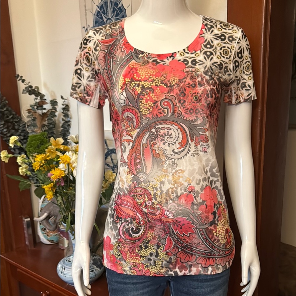 NWT Style&Co size small Floral Paisley Women's Top